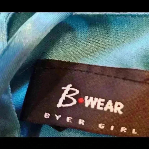 Charming Blue Party Dress with Glitter Accents - Picture 7 of 7